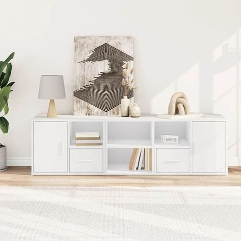 Meuble d'Angle de Rangement 160x40x45 cm, Bibliothèque Corner en Bois d'Ingénierie pour Salon, Bureau ou Chambre, Étagère Gain de Place Design Moderne (1/5)