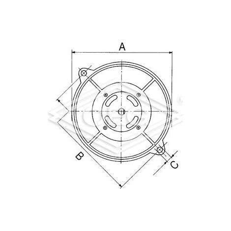 Bride universelle F 4 (Nema 2) pour moteurs de brûleur