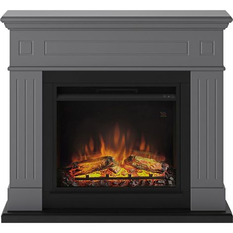TAGU Cheminée électrique décorative "Larsen" Gris foncé - Powerflame