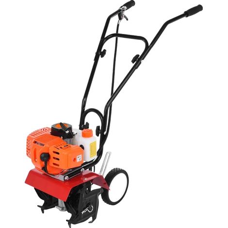 Motoculteur, moteur de 52 cc, 4 lames, Orange (1/2)