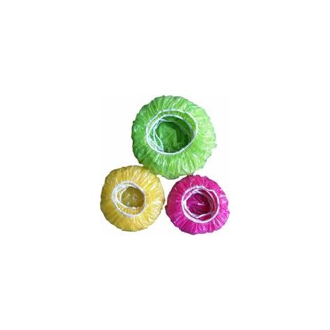 60 Pièces Couvre plat elastique réutilisable Sacs de Conservation pour Conservation de fraîcheur Légumes ou pour maison, bonnet de douche hôtel