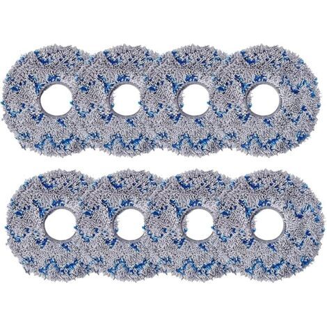 FENOPLASTICALot de 8 serpillres de rechange compatibles avec ECOVACS DEEBOT T30 OMNI/ T20 OMNI/ X1 Turbo/ X1 OMNI / X1 E OMNI / T10 / T10 PLUS / X2 OMNI/ X2 COMBO serpillre rutilisable et lavable (1/5)