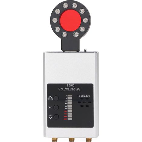Détecteur multifonctionnel : scanner de signaux RF, objectif d'appareil photo, testeur de champ magnétique et de traceur GPS, batterie intégrée. (1/5)