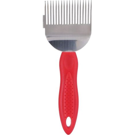 Fourche à Désoperculer Grattoir à Miel en Acier Inoxydable 18 Dents Grattoir à Fourche à Désoperculer Au Miel avec Manche en Plastique Outil d'Apiculture d'Apiculteur
