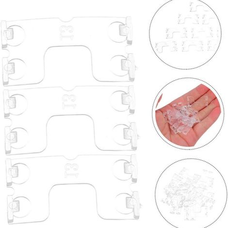 Lot de 30 clips en plastique adaptables pour stores vénitiens en métal ou en tout matériau, fixation invisible et résistante pour stores horizontaux (1/4)