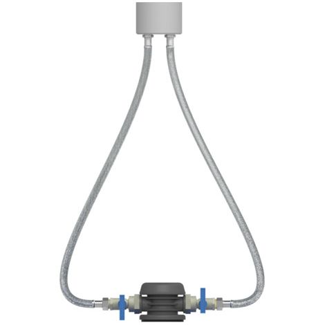 JUDO JAS-SP Kit de raccordement pour cartouche adoucissante SOFT 60000 et cartouche de déminéralisation totale PURE 25000. Adaptateur, tuyaux flexibles tressés en acier inoxydable, vannes à boisseau s