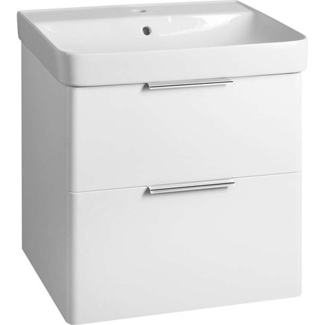 Aqualine Deneb - Waschtischunterschrank 55x57x44 cm, 2 Schubladen, weiß matt DN260 (1/5)