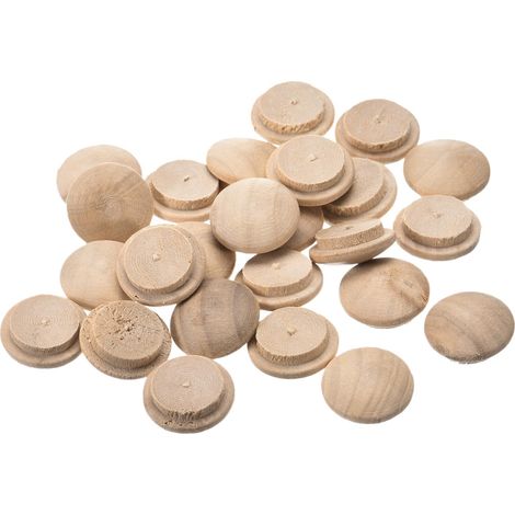 50 Pièces Bouchons Bois de Hêtre avec Tête de Bouton 20x15mm (1/5)