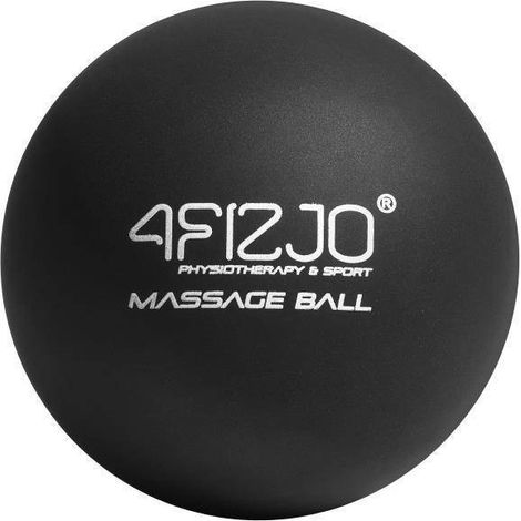 Pallina massaggiante 4FIZJO per lacrosse, colore nero.