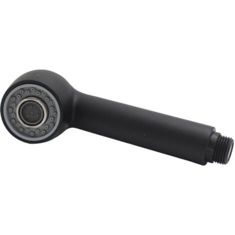 Douchette Robinet Cuisine Noir Universel 1/2" 2 Jets Anti-éclaboussures Puissant Remplacement Tête de Douche Moderne Résistante (1/4)