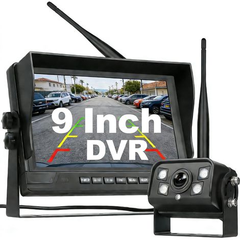 Caméra de Recul sans Fil Camion Moniteur 9 Pouces Plug (1/5)