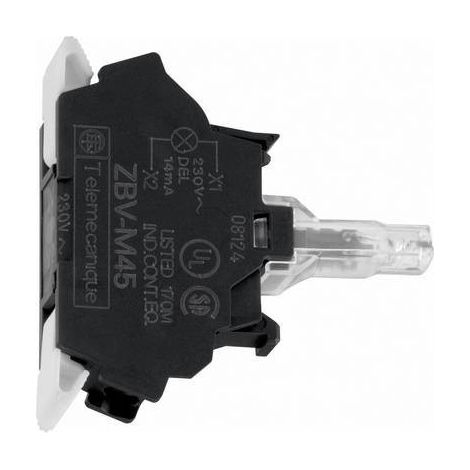 Schneider Electric ZBVB15 Elemento LED con portalampada Bianco 24 V/DC, 24 V/AC 1 pz.