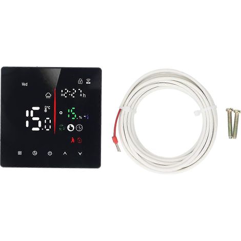 Digitales Thermostat mit WLAN-App-Steuerung, Touchscreen und Zeitschaltuhr für TUYA AC 90–240 V