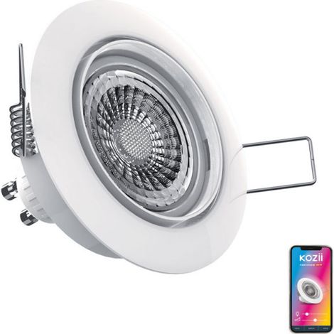 Ampoule LED GU10 connectée 5W – Éclairage blanc chaud à froid 2700K-6500K – Variateur de couleur RGB – KSP50ABRVBCCT – Kozii (1/8)