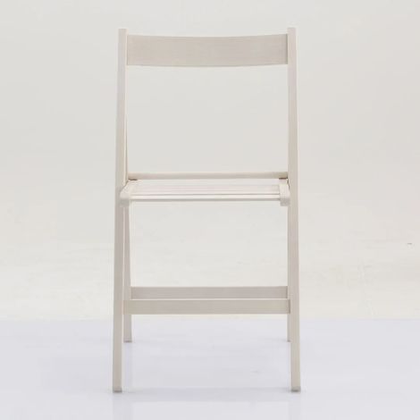 Sedia pieghevole a libro Arno - Anilina bianca 42,5 x 47,5 H79 seduta 45 (1/4)