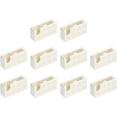 10 Pièces Porte-Ruban Adhésif de Bureau Innovant - Accessoire de Scolaire et Bureau Blanc