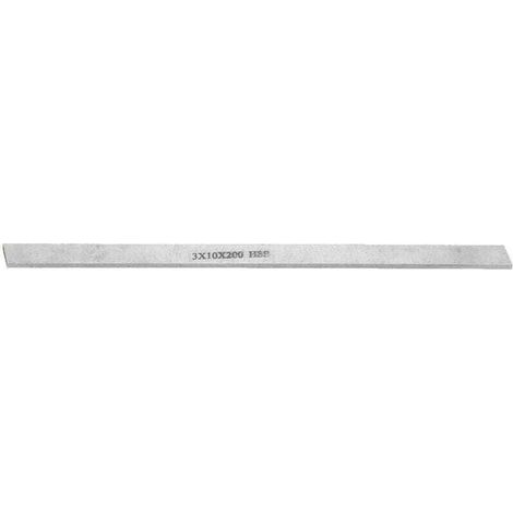 Outil de tournage pour tour en acier rapide HSS, XU, Barre carrée en acier blanc (3 x 10 x 200 mm) - KZQ (1/4)