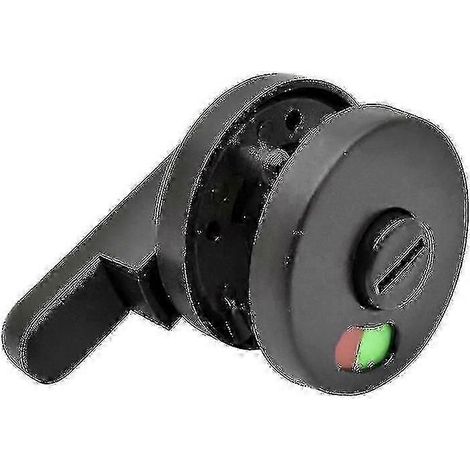 Verrou indicateur de position (libre/occupé) - Serrure de porte universelle noire pour salle de bain, WC, cabine de douche (1/2)