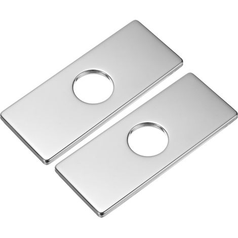 2Pcs Plaque de Recouvrement de Trou de 6 Pouces (Argent) (1/5)