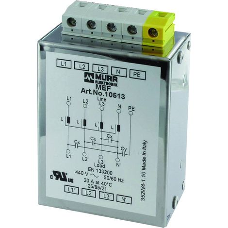 Murr Elektronik Filtro di rete 440 V/AC (L x L x A) 39 x 65 x 107 mm 1 pz.