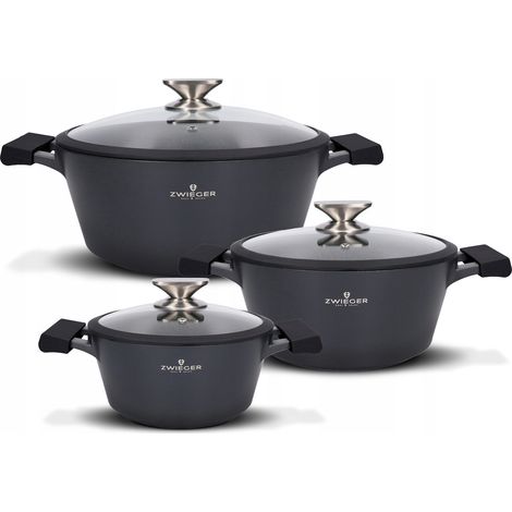 Set di vasi in pietra nera ZWIEGER (6 pezzi) 1 pz. (1/5)
