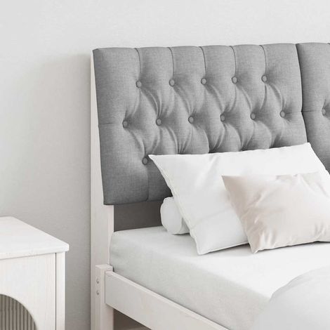 Tête de lit capitonnée-Panneau de lit Gris clair 160 cm Pin massif 676737 (1/5)