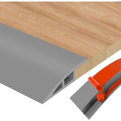 Barre de seuil adhésive multi-niveaux 1m – PVC résistant aux rayures – Montage sans perçage – Pour transitions sol à sol (1/5)