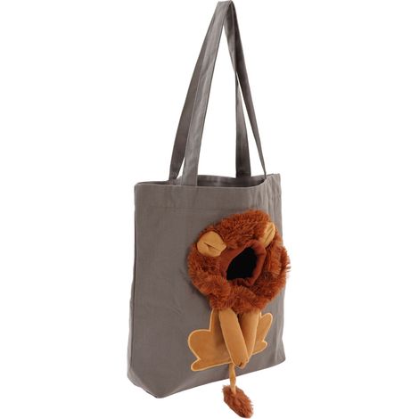 Sac en toile pour animaux de compagnie, mignon, en forme de lion, multifonctionnel, portable, à porter à l'épaule, pour chat de moins de 2,7 kg (type 5). (1/5)