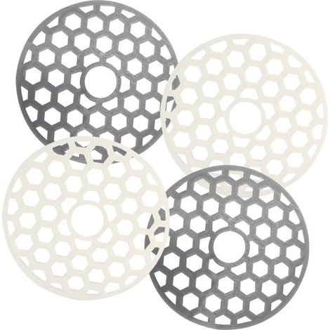 Protection de drain 4 pièces, filtre à cheveux, bouchon de douche, crépine d'évier de cuisine et de salle de bain, gris et blanc