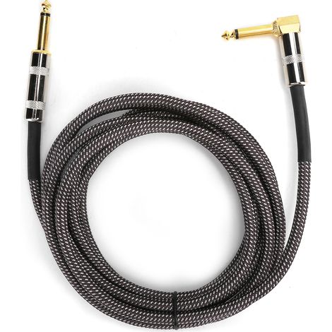 Câble Instrument Guitare Électrique 6.35mm 1/4" - 6 mètres - Connecteur Blindé pour Ampli JD6212