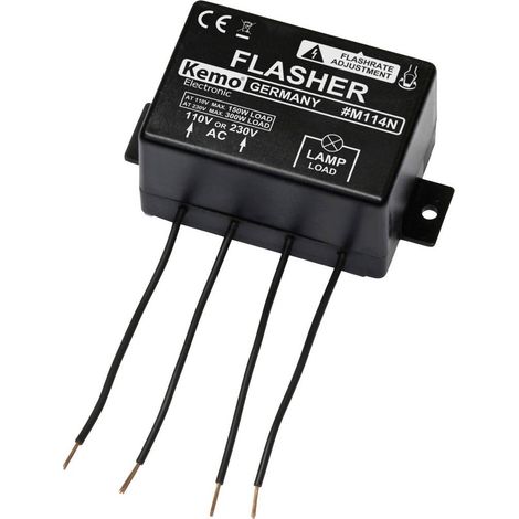 Kit clignotant 110V/AC 230V/AC – Séquence de clignotement réglable 0,6 à 9s – Pour panneaux publicitaires lumineux et maquettes – Kemo