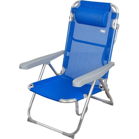 Aktive 62635 silla plegable azul aluminio textilene (1/5)