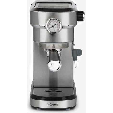 Machine expresso 20 bars – Système de chauffage thermoblock – Buse vapeur pour mousse onctueuse – Corps en acier inoxydable – Hkoenig