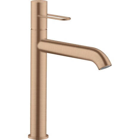 Mitigeur monocommande pour lavabo AXOR UNO 190, poignée en boucle, or rouge brossé (1/2)