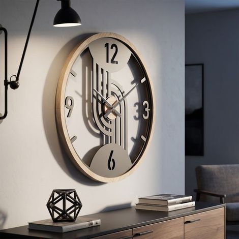 Reloj de pared de 60 cm Gideon Negro (1/5)