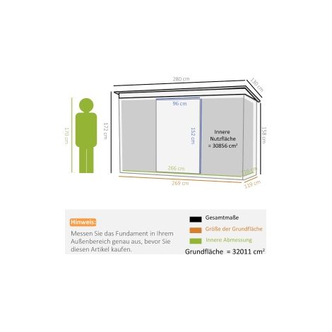Abri de jardin gris foncé en acier avec porte coulissante, fenêtre d aération et toit monopente pour jardin et terrasse (1/5)