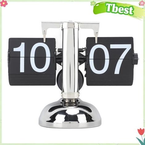 Horloge - TBEST - Horloge à flip rabattable - Acier inoxydable 304 - Gros chiffres - Rétro minimaliste (1/5)