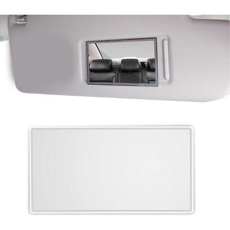 Miroir de Maquillage de Voiture,Miroir Pare Soleil Voiture,Miroir de Courtoisie de Pare-Soleil, Miroir Pare-Soleil en Acier Inoxydable (1/5)