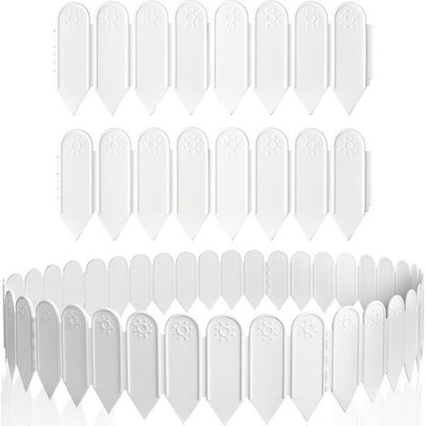 Set mit 10 flexiblen Gartenrandsteinen (4 m lang) Kunststoff Gartenzaun für Rasenkanten, Gartenwege und zur Landschaftsgestaltung, Höhe 15 cm (1/5)