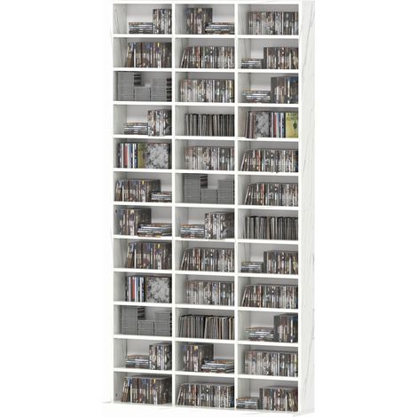 CD Storage Unit  Adjustable Shelves, 102 x 195 cm, Marble Effect (1/5)