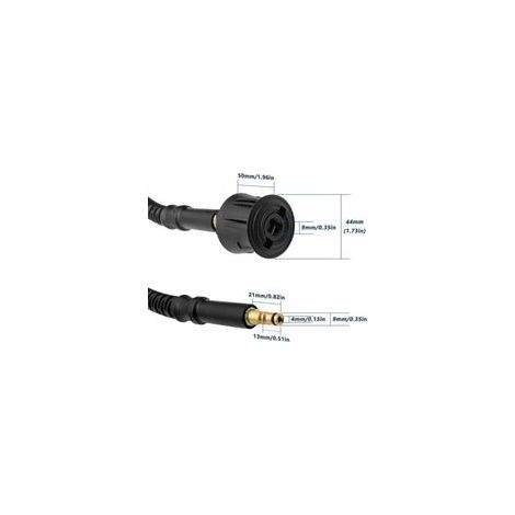 Flexible Tuyau Haute Pression 15 m avec Raccord Rapide – Renforcé pour Nettoyeurs Haute Pression, Compatible avec Modèles K2 à K7 (1/4)