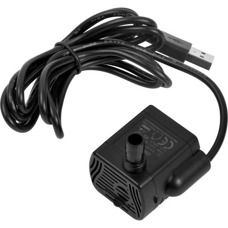 Mini Pompe à Eau Submersible USB, Réglable Silencieuse Aquarium Pump (DC 3,5-9V 1-3W 200L/H), Pompe Fontaine a Eau, Pompe Sans Balais Étanch pour Fish Tank Jardins Intérieur ou Extérieur (1/3)