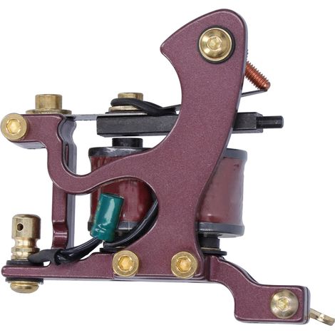 Machine à tatouer professionnelle à bobines Liner Shader, alliage coulé, fournitures tatouage, marron, modèle ZZ025-3 (1/5)