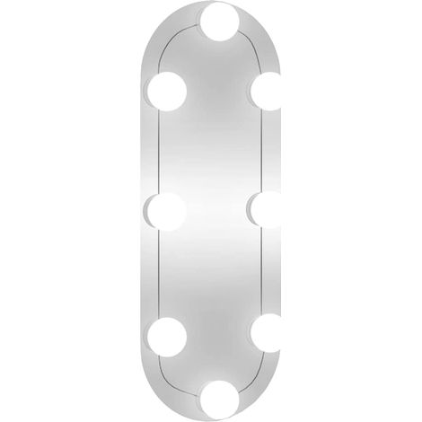 Maison Exclusive - Wandspiegel mit LED-Leuchten 15x40 cm Glas Ova