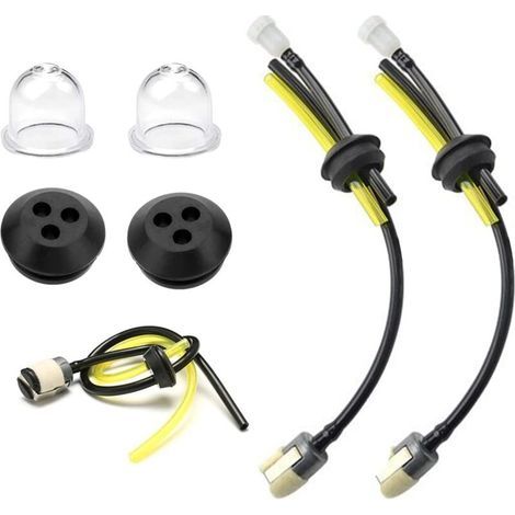 Tuyaux D'essence Avec Filtre,Universel Filtre à Essence kit,Tuyau de Carburant Pour Débroussailleuse,Durites D'essence de Tondeuses Avec Poire d Amorçage,Pour le Jardinage et L'agriculture,2 Ensembles (1/5)