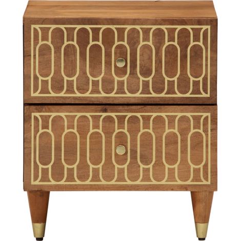 Maison Exclusive - Nachttisch 40x33x46 cm Massivholz Mango (1/5)
