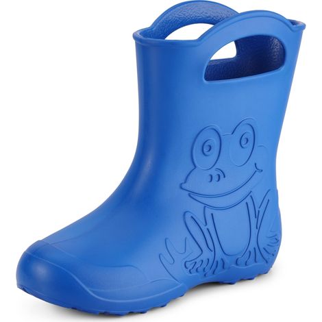 Ladeheid Bottes de Pluie en EVA pour Femme Bottes en Caoutchouc Resistantes à l'eau Bottines Imperméables Wellies Chaussures de Sécurité Femme LA-CA-09 (Bleu, 40/41 EU)