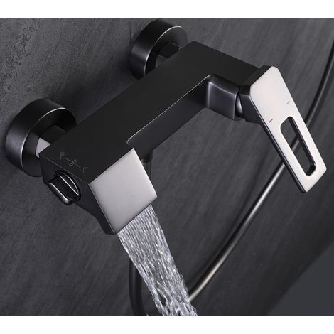 Bathroom Faucet - Single Lever Shower Faucet with Integrated Check Valve - Gray (1/5)