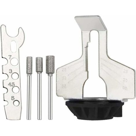 EASYCOMFORT Tronçonneuse Kit d'affûtage Broyeur électrique Affûtage Ensemble de Fixation de Polissage Outil de chaînes de scie (1/4)