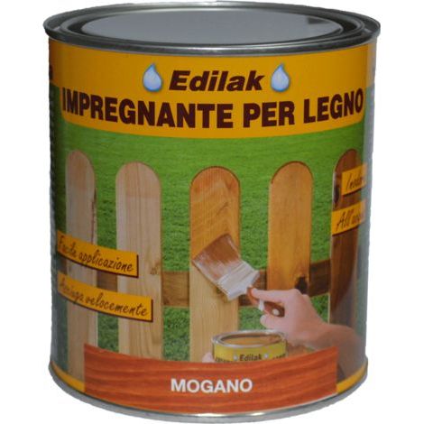 Impregnante per legno da esterno Mogano 750ml all'acqua Veleca rapido